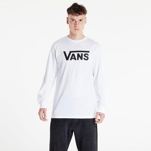 Vans Classic Logo Long Sleeve Tee Size Small Color White NWT